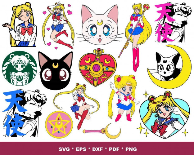 Sailor Moon SVG Bundle 200+