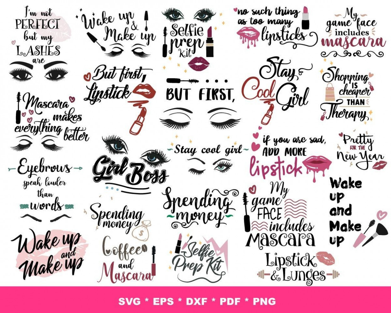 Makeup Svg Bundle Makeup Cricut Makeup Clipart