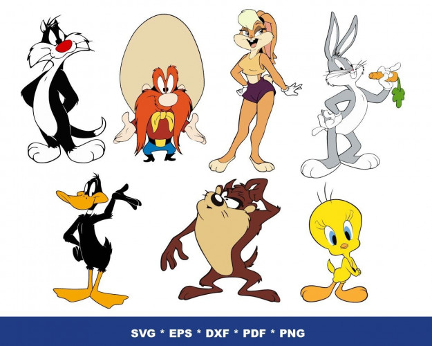Layered Svg, Cartoon Svg, Birthday Svg Bundle, Bugs Bunny, Looney Tunes, Bugs Bunny Png, Looney Svg