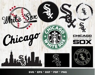 MLB Chicago White Sox Team SVG Digital File, Baseball