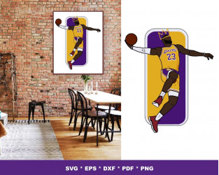 Lebron James SVG DXF PNG pdf jpg files | Lebron James Vector File | Los  angeles svg