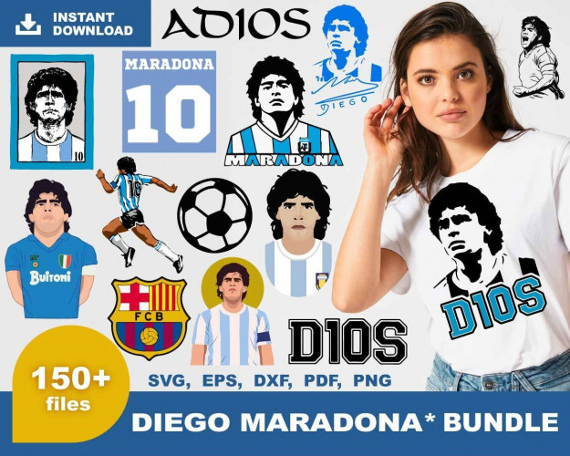 Diego Maradona SVG Bundle 150+