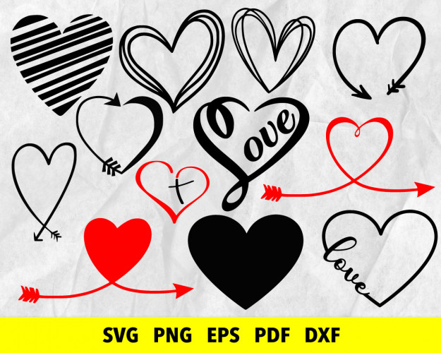 Heart SVG Bundle 250+