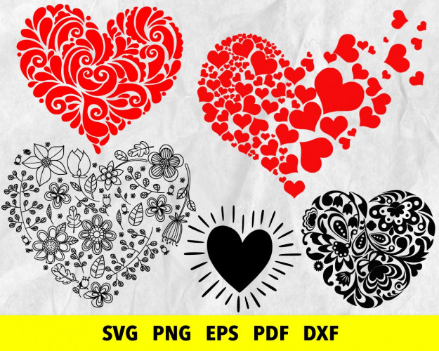 Heart SVG Bundle 250+