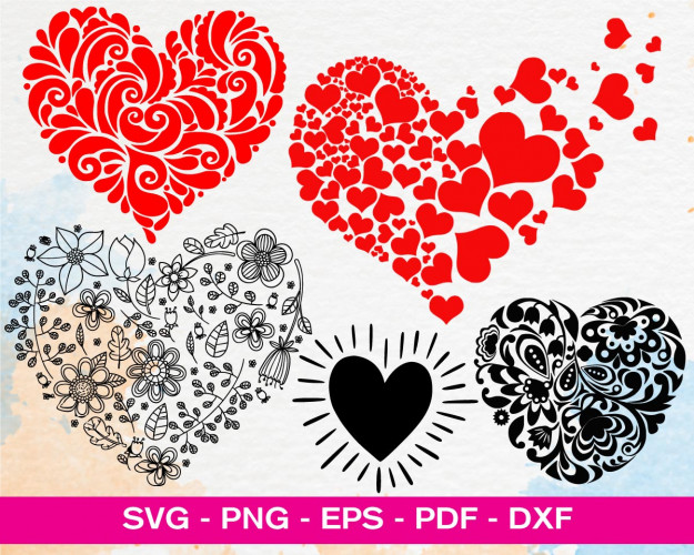 Open Heart SVG Bundle 250+
