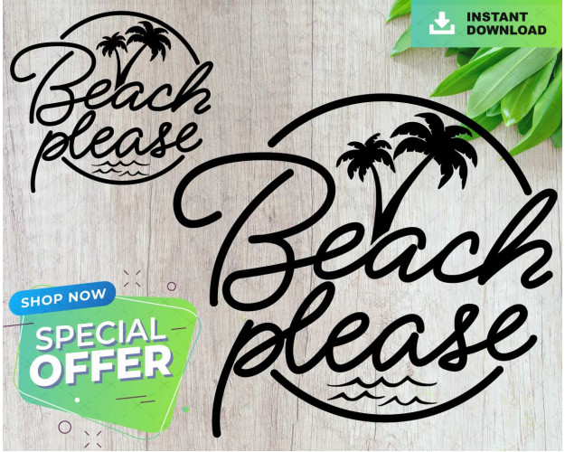 Beach Please SVG