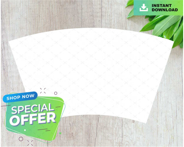 Cup Wrap Template SVG PNG Dollar Tree Cup
