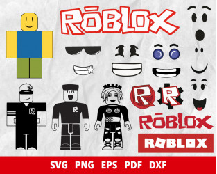 Roblox Logo Birthday Bundle SVG Silhouette, Roblox Svg