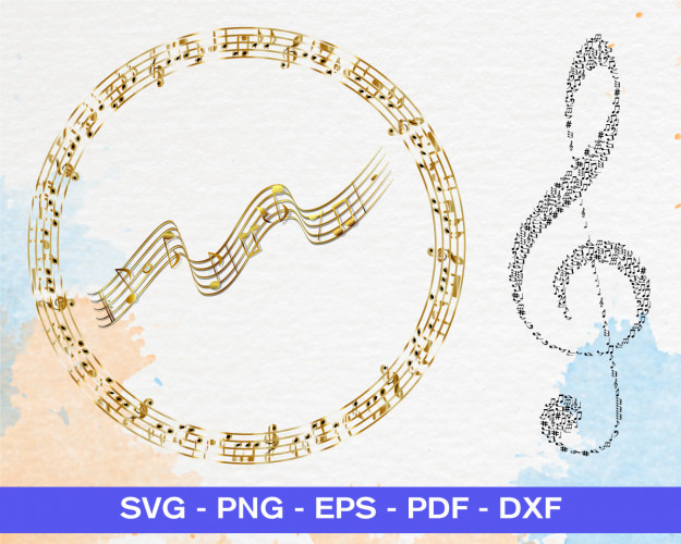 Musical Notes SVG Bundle 200+