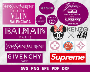 Louis Vuitton Svg,Brand Logo Svg, Chanel logo,Prada Logo, Dior Logo, Cricut  File, SIlhouette Cameo S