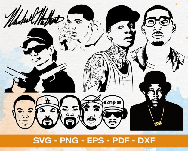 Rappers SVG Bundle 150+