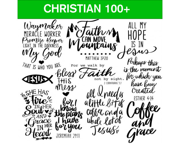 Christian Quotes SVG Bundle 100+ 