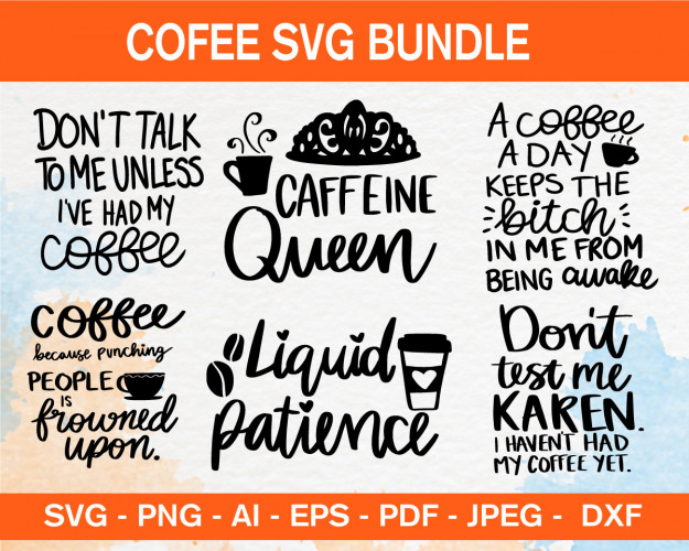 Coffee Quotes SVG Bundle 100+ 
