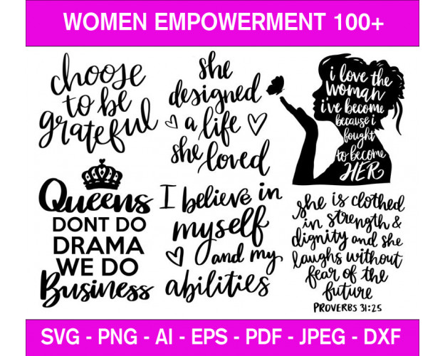 Women Empowerment SVG Bundle 100+ 