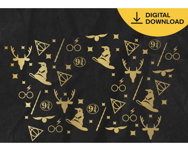 Cup Wrap Template SVG PNG Harry Potter 24oz