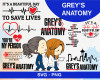 Greys Anatomy SVG Bundle 20+
