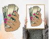 Female Hand Holding Money Svg, Knot Stack 100 Hundred Dollar Bill, Cash Rich, Gangster Crime Hustle Svg 