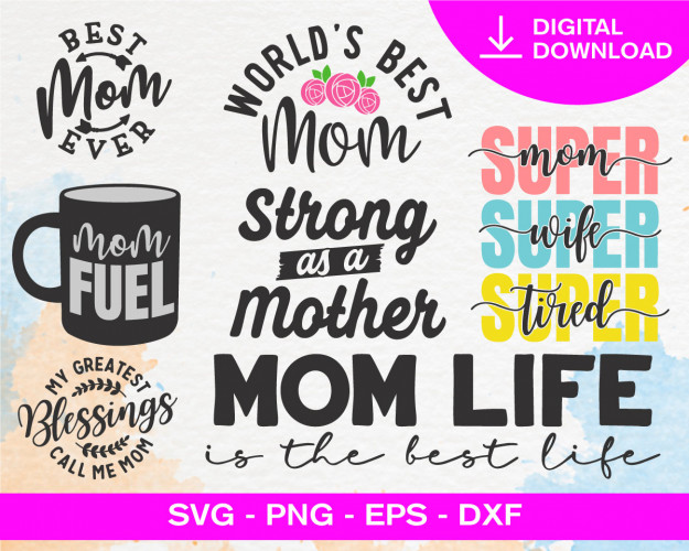 Mom Life SVG Bundle 80+ 