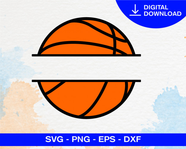 Split Basketball SVG