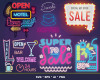 Neon Style Signs SVG Bundle 100+