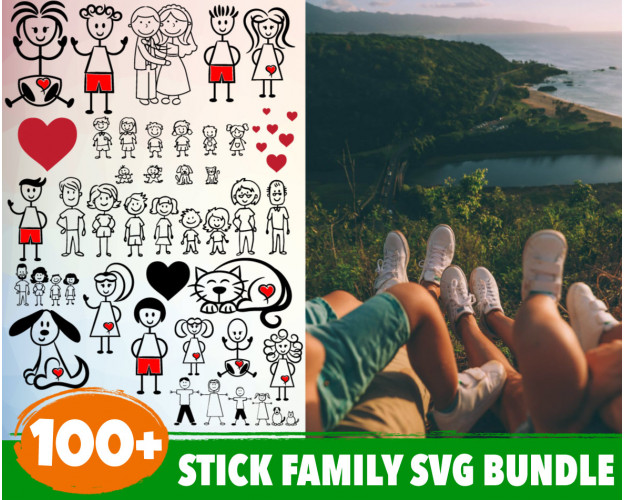 Stick Family SVG Bundle 100+