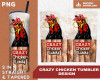 Tumbler Template PNG Crazy Chicken 20oz Skinny