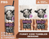 Tumbler Template PNG Funny Cow 20oz Skinny