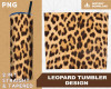 Tumbler Template PNG Leopard 20oz Skinny