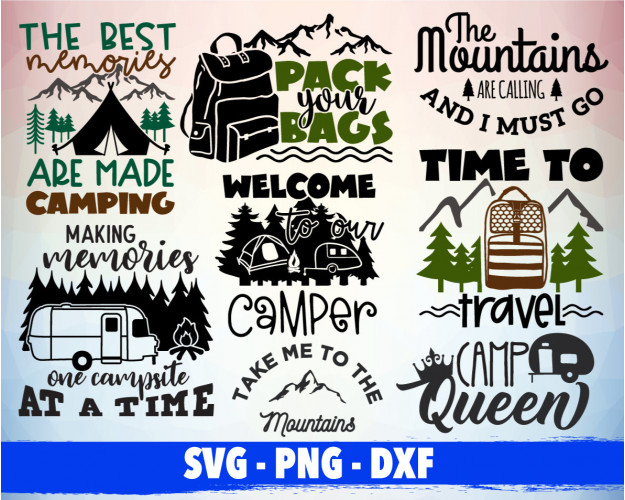 Camping SVG Bundle 100+