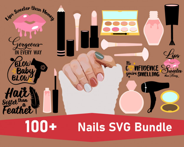 Nails SVG Bundle 100+