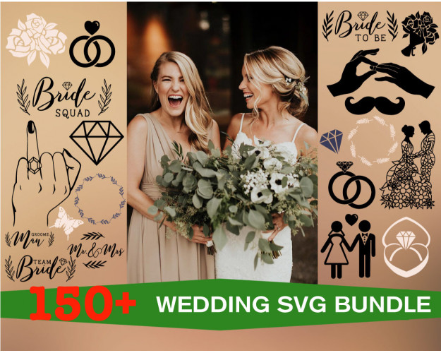 Wedding SVG Bundle 150+