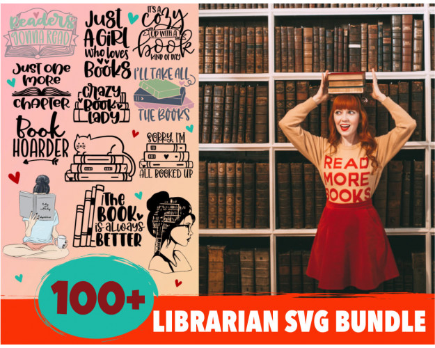 Librarian SVG Bundle 100+