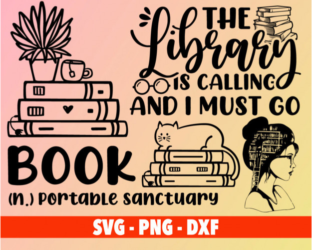 Librarian SVG Bundle 100+