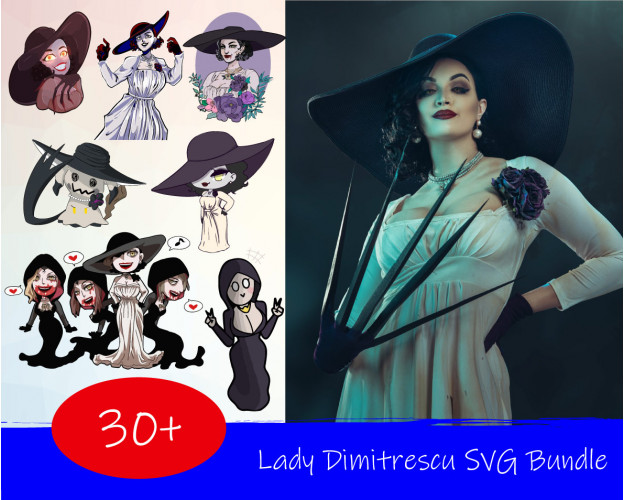 Lady Dimitrescu SVG Bundle 30+