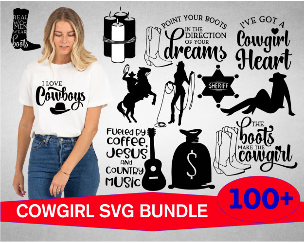 Cowgirl SVG Bundle 100+
