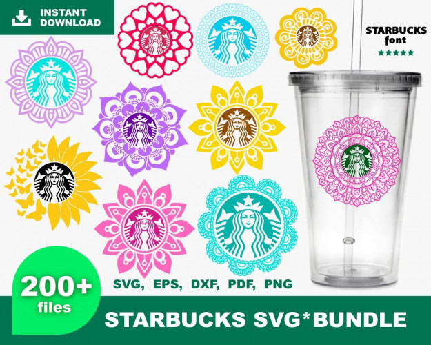 Starbucks SVG Bundle, High-Quality SVG Files for Crafting, Scrapbooking and photo albums