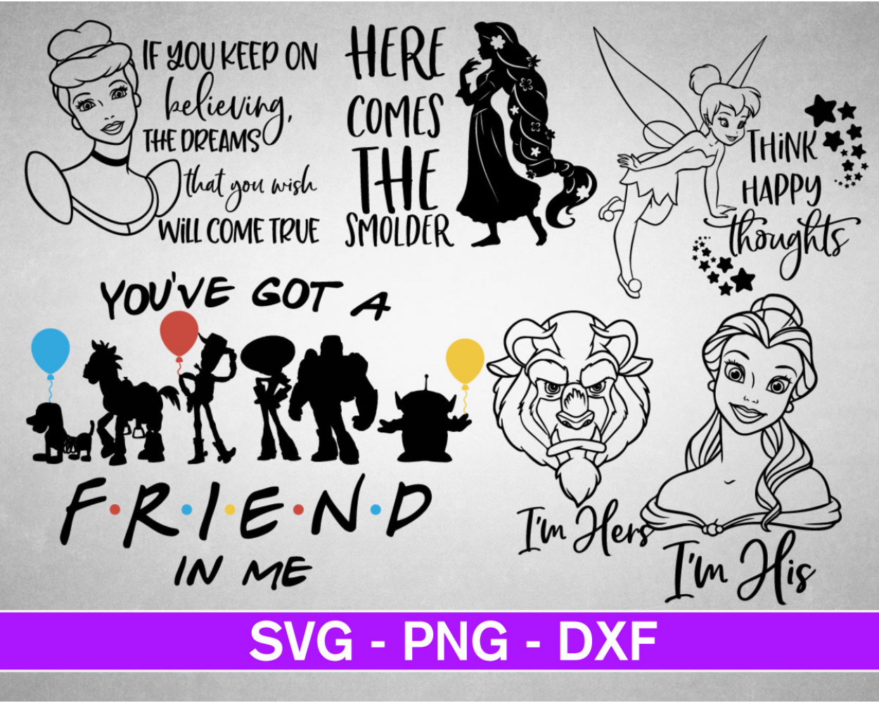 Disney Sayings SVG 100+ Bundle, Disney Cricut, Disney Clipart