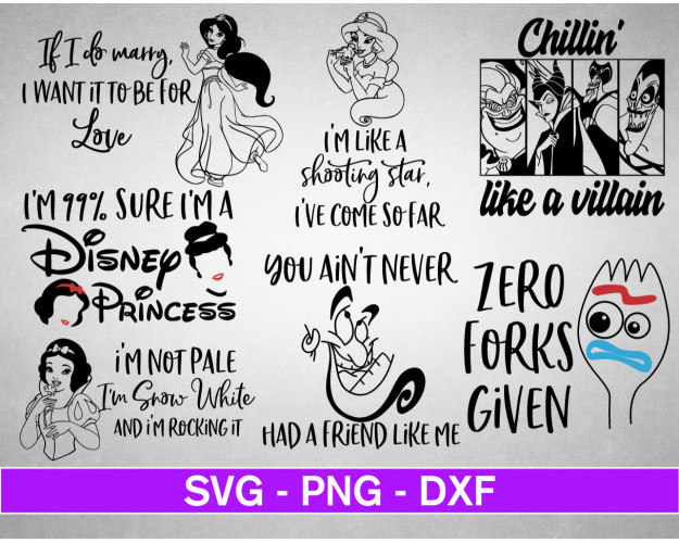 Disney Sayings SVG Bundle 100+