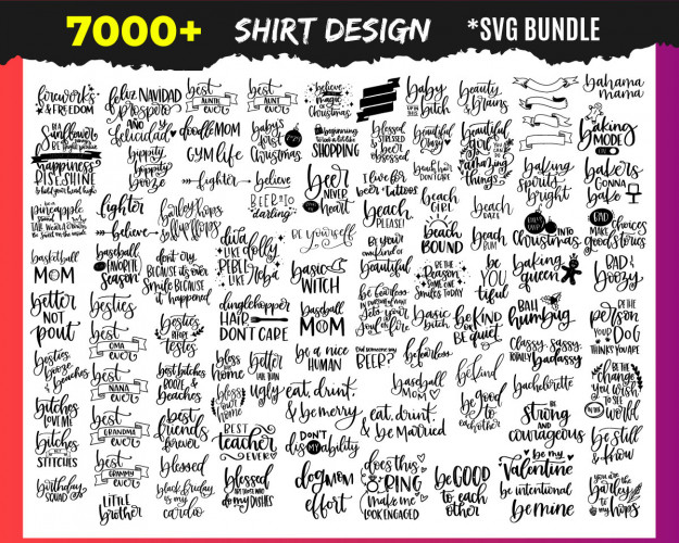 Shirt SVG Bundle 7000+