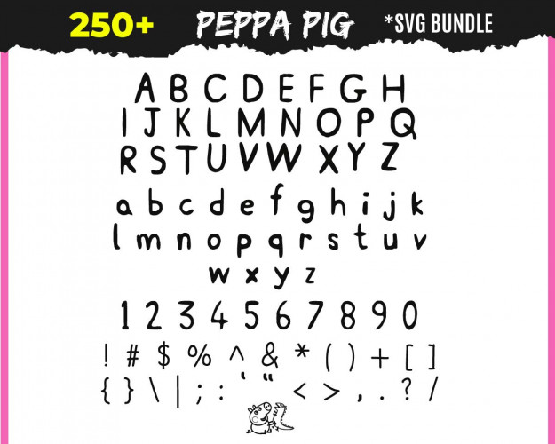 Peppa Pig SVG Bundle 250+