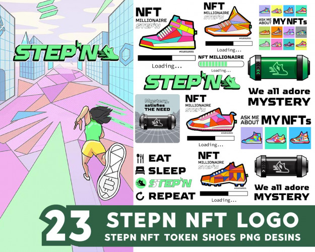 Stepn NFT, Stepn Token, Stepn Running, PNG Design, Png files for sublimation 