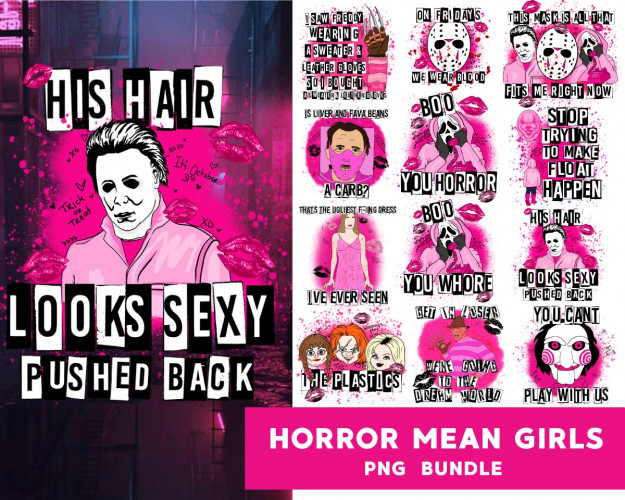 Horror Mean Girls PNG Bundle 12+