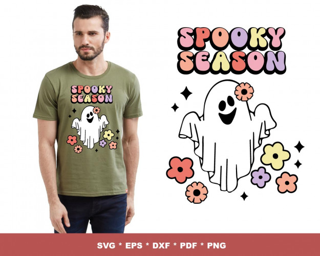 Halloween Svg, Halloween Png, Spooky Season Svg, Retro Halloween Png, Halloween Shirt Svg, Spooky Season Png, Ghost Svg, Spooky Svg
