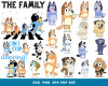 Bluey SVG Bundle, Trendy Svg, Bluey, Family Trip Svg, Bluey And Bingo, Bluey Birthday, Bluey Birthday Party, Bluey Family