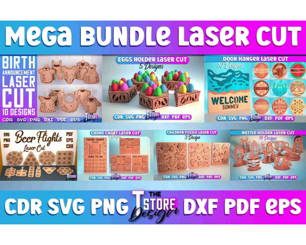 Laser Cut Mega Bundle SVG  CNC Files  Engraving SVG