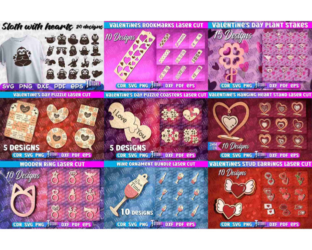 Super Huge Valentine's Mega Bundle | Mega Valentine's Day Laser Bundle | Mega Valentine's Day SVG Bundle | 890 Mega Bundle SVG Designs