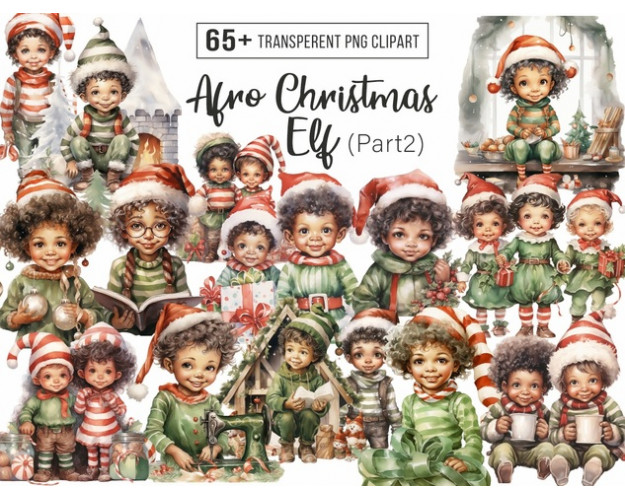Afro Christmas Elf - Celebrate the Season with a Unique Touch of Holiday Cheer (Part2)