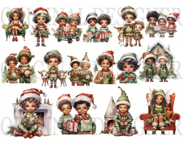 Afro Christmas Elf - Celebrate the Season with a Unique Touch of Holiday Cheer