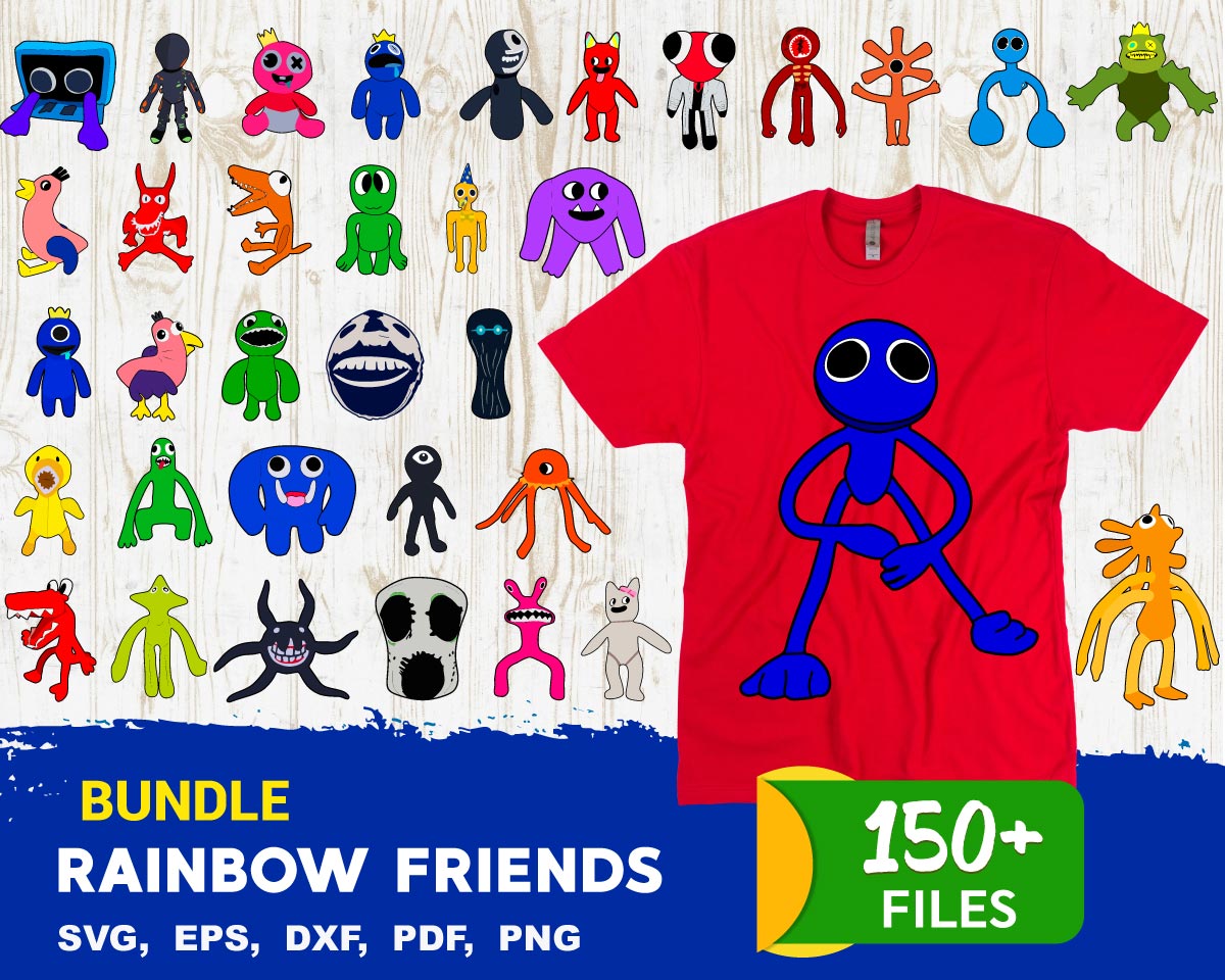 Rainbow Friends SVG, Rainbow Friends Roblox All Characters, - Inspire Uplift