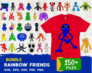 Rainbow Friends Roblox Blue SVG, Rainbow Friends Cricut, Rainbow